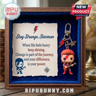 David Bowie Emotional Support Keychain