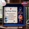 David Bowie Emotional Support Keychain featuring a Ziggy Stardust figure, lightning bolt charm, and inspirational text.