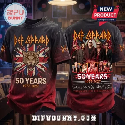Def Leppard 50 Years Anniversary 1977-2027 T-Shirt