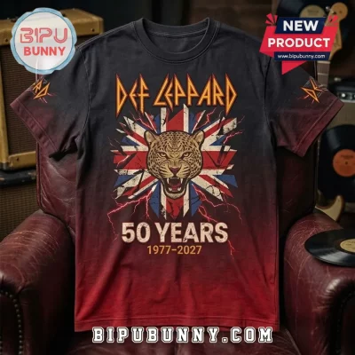 Def Leppard 50 Years Anniversary 1977-2027 T-Shirt
