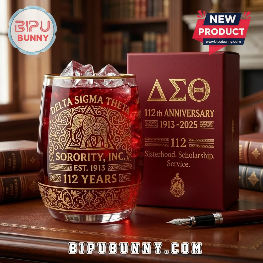 Delta Sigma Theta 112th Anniversary Drinking Glass Delta Sigma Theta 112th Anniversary Drinking Glass