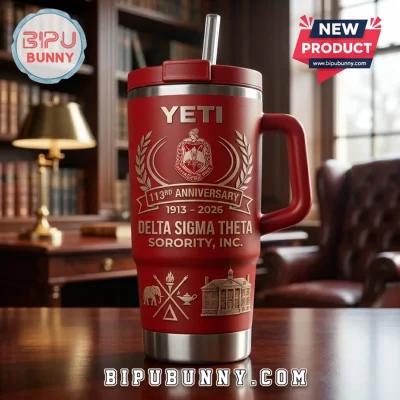 Delta Sigma Theta 113th Anniversary Red 40oz Stanley Tumbler