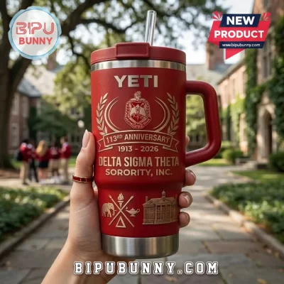 Delta Sigma Theta 113th Anniversary Red 40oz Stanley Tumbler