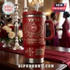 Delta Sigma Theta 113th Anniversary Red 40oz Tumbler with YETI branding, sorority crest, and elephant symbol engraving.