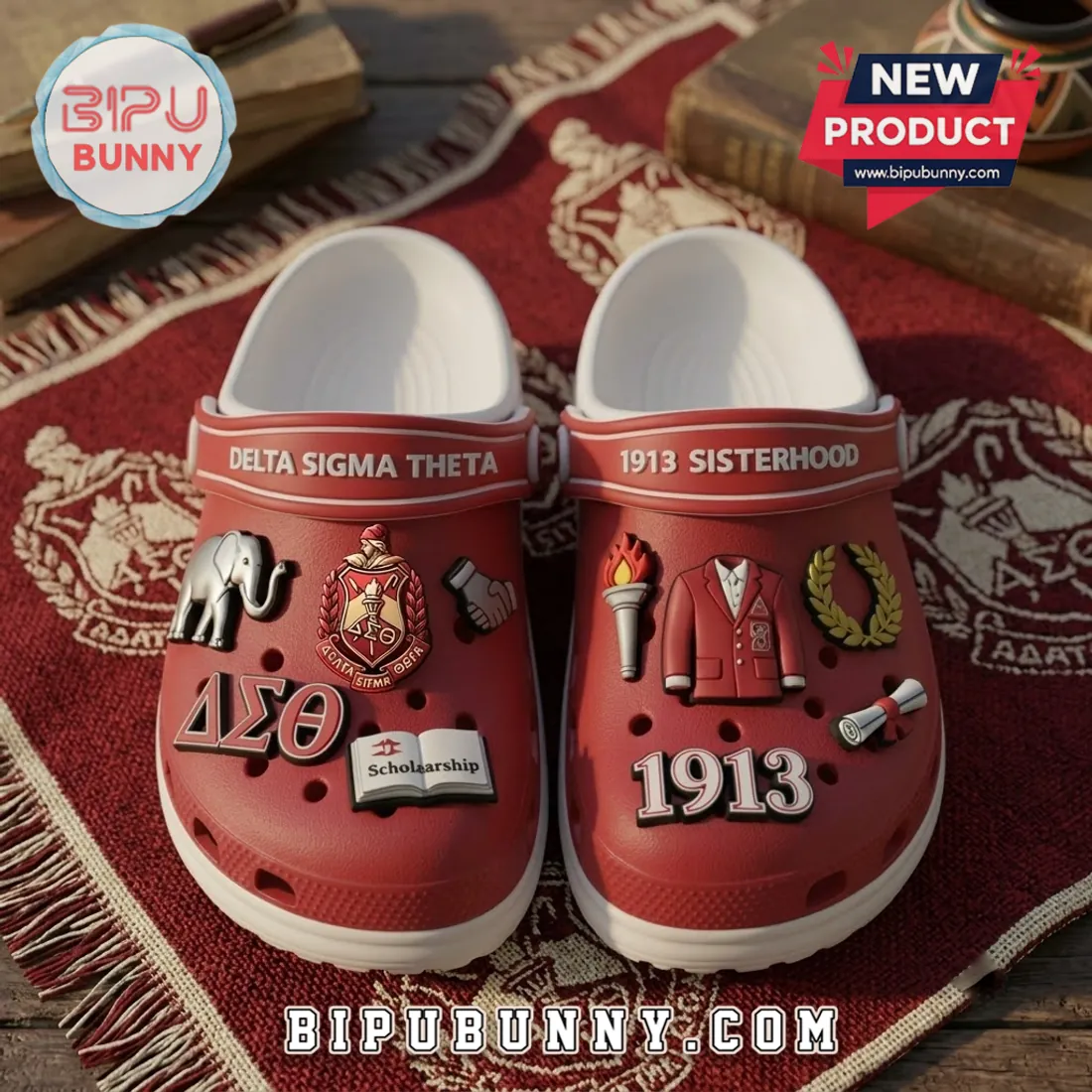Delta Sigma Theta 1913 Limited Edition Crocs With Charms Delta Sigma Theta 1913 Limited Edition Crocs With Charms