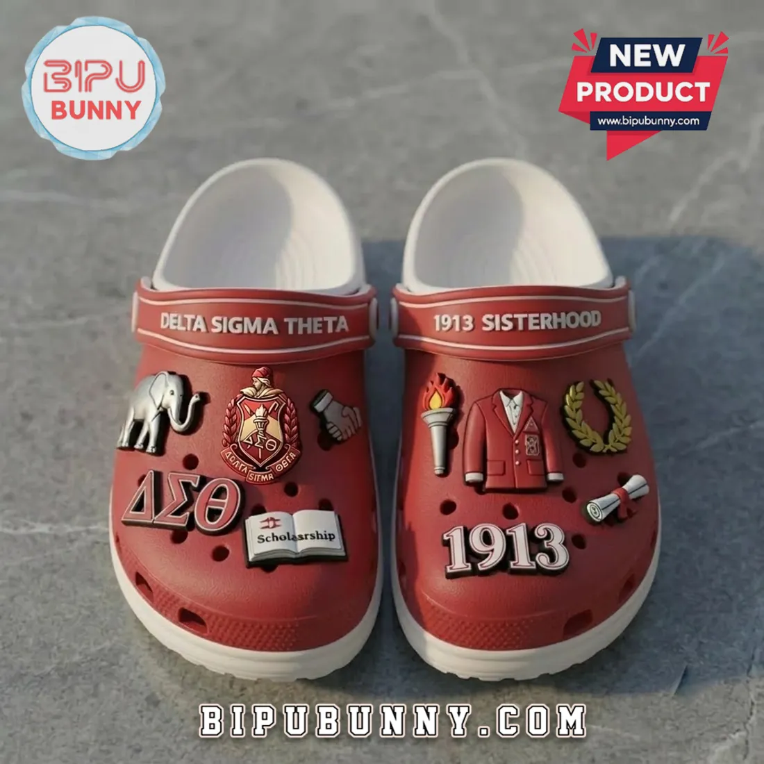 Delta Sigma Theta 1913 Limited Edition Crocs With Charms Delta Sigma Theta 1913 Limited Edition Crocs With Charms