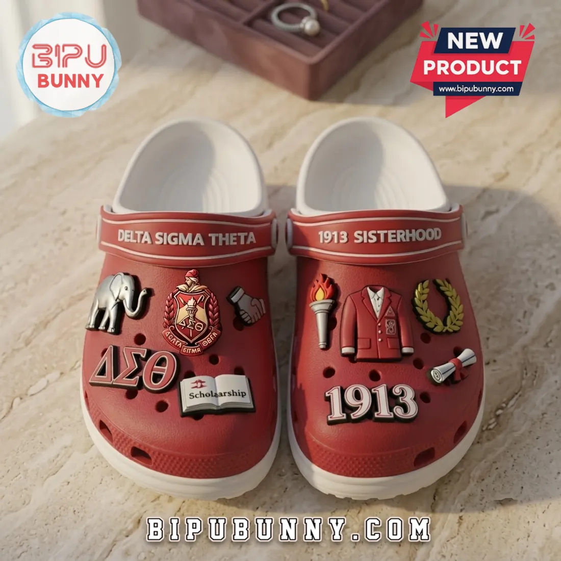 Delta Sigma Theta 1913 Limited Edition Crocs With Charms Delta Sigma Theta 1913 Limited Edition Crocs With Charms