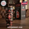 Delta Sigma Theta Custom 40oz Handle Tumbler featuring red roses, crests, and sorority branding on a black matte finish.