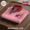 Delta Sigma Theta Custom Name Polo Shirt in pink with red collar, DST Greek letters, elephant graphic, and personalized text.