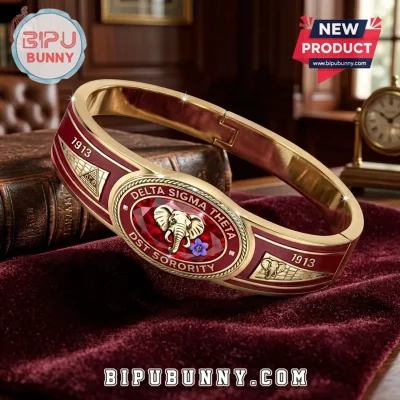 Delta Sigma Theta Elephant Hinge Bracelet