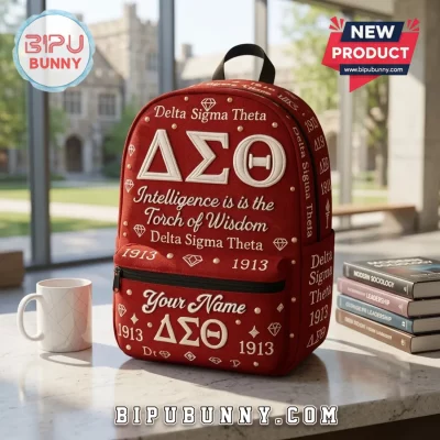 Delta Sigma Theta Embroidered Custom Name Backpack