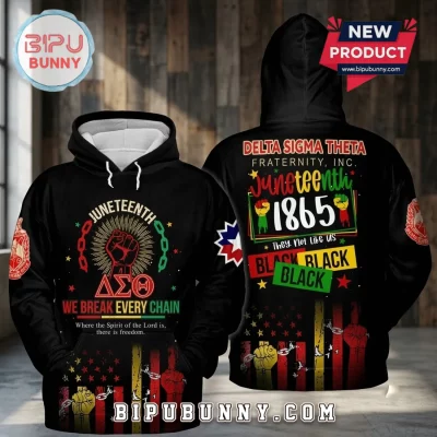 Delta Sigma Theta Juneteenth Black Hoodie 2026