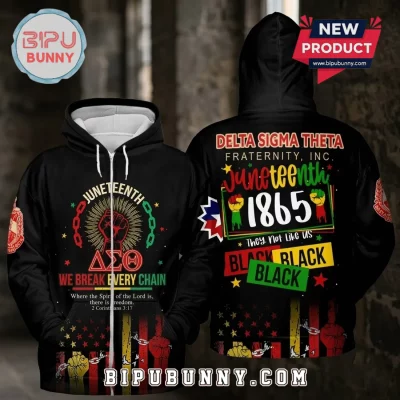 Delta Sigma Theta Juneteenth Black Hoodie 2026