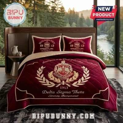 Delta Sigma Theta Maroon Quilted 3-Piece Bedding Set