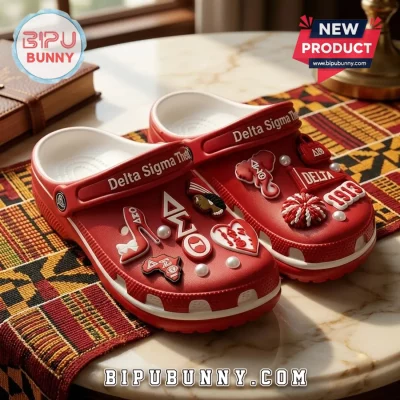 Delta Sigma Theta Red Crocs With Charms