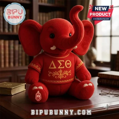 Delta Sigma Theta Red Elephant Plush Toy