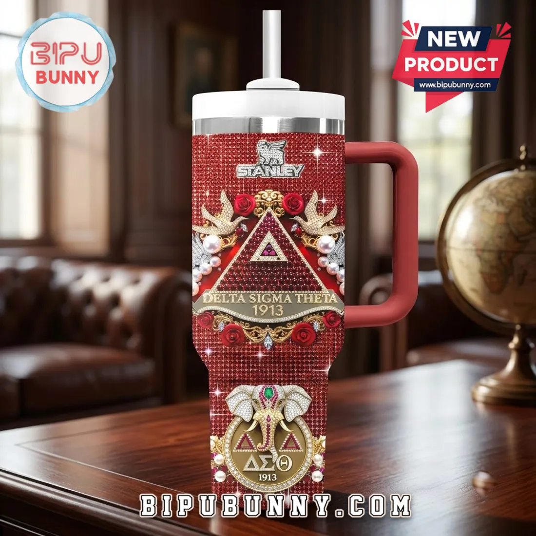 Delta Sigma Theta Stanley Tumbler 40oz Delta Sigma Theta Stanley Tumbler 40oz