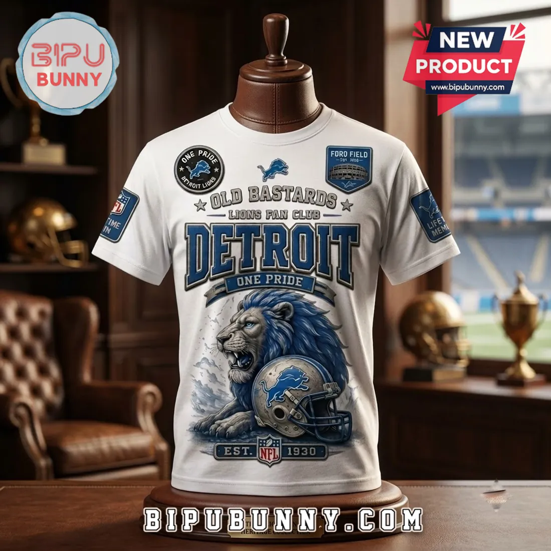 Detroit Lions Old Bastards Mascot Custom Shirt Detroit Lions Old Bastards Mascot Custom Shirt