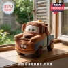 Disney Pixar Cars Tow Mater plush pillow featuring a brown and blue truck design with embroidered eyes and wide grin.