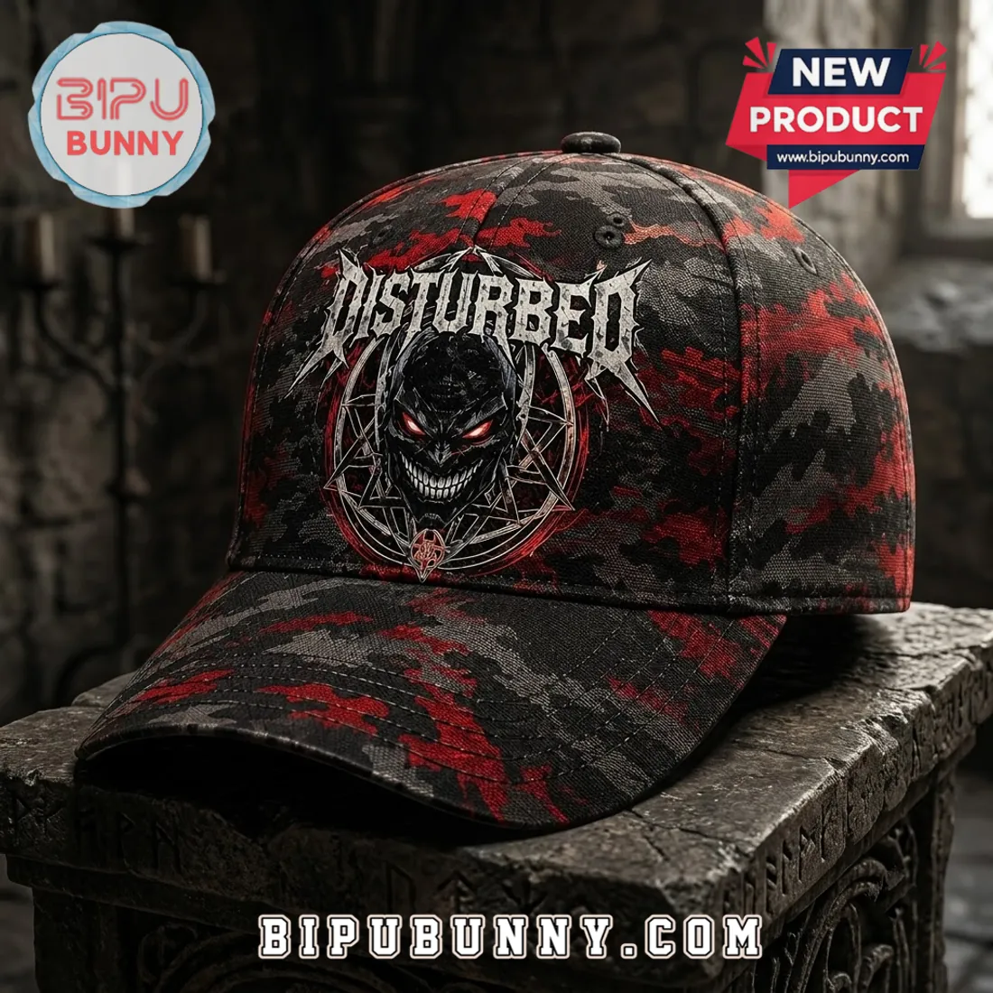 Disturbed Dark Messiah Mascot Classic Cap Disturbed Dark Messiah Mascot Classic Cap