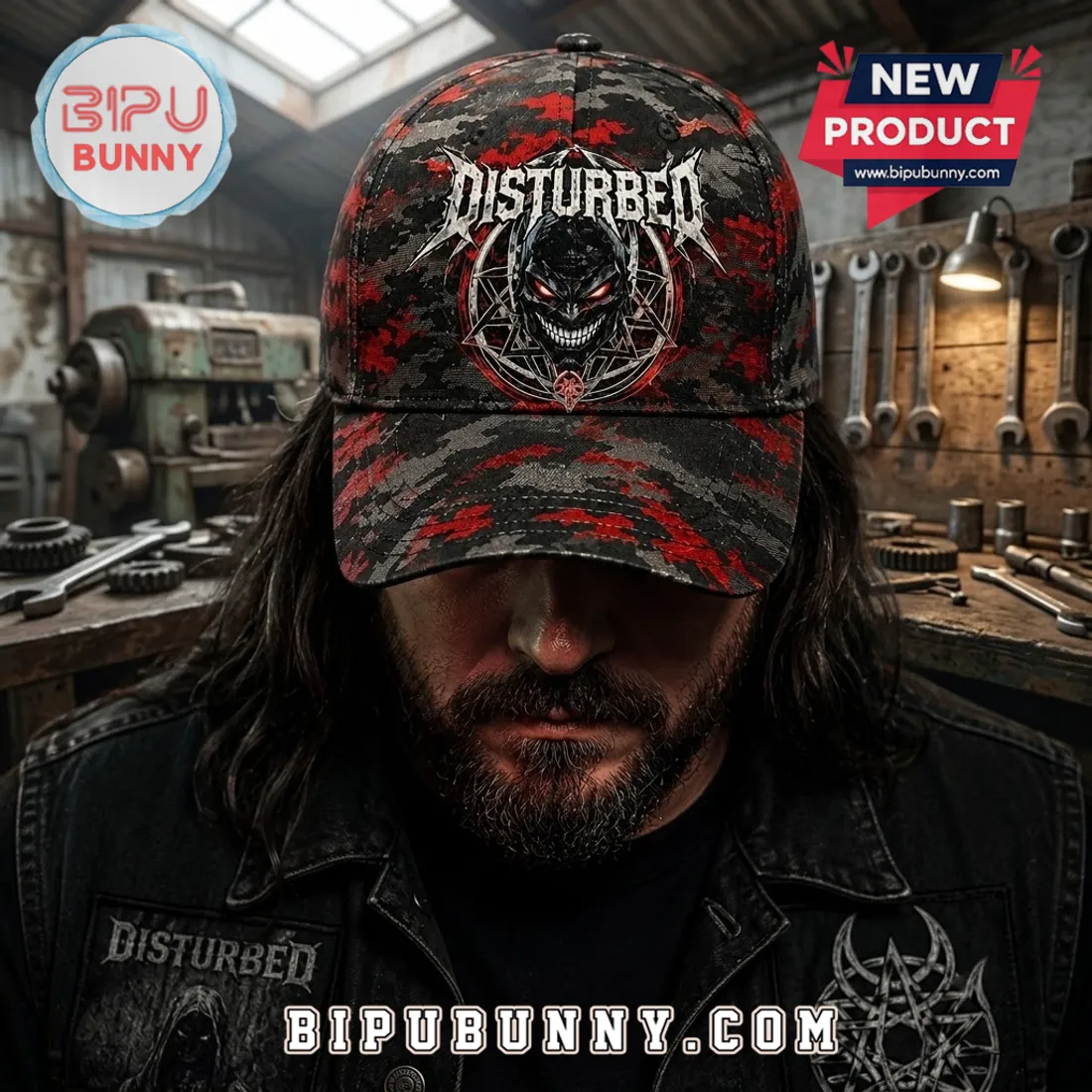 Disturbed Dark Messiah Mascot Classic Cap Disturbed Dark Messiah Mascot Classic Cap