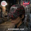 Disturbed Dark Messiah Mascot Classic Cap featuring a red and black camouflage pattern and front graphic logo.