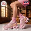 Dolly Parton In Loving Memory 1946-2026 Air Max Plus Sneakers in pink with portrait, floral patterns, and text on white soles.