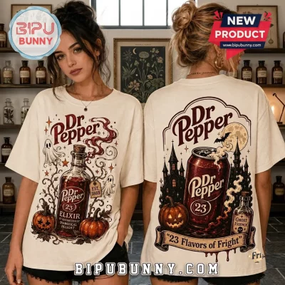 Dr Pepper 23 Flavors Fright Edition Cream T-Shirt