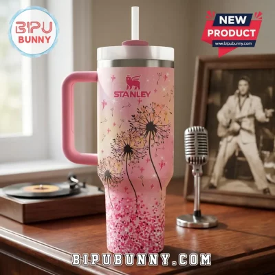Elvis Presley 90th Birthday Pink Stanley Tumbler
