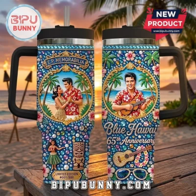 Elvis Presley Blue Hawaii 65th Anniversary 40oz Tumbler
