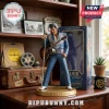Elvis Presley Blue Jumpsuit Premium Vinyl Figure standing on a gold base with an acoustic guitar and silver microphone.