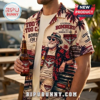 Essendon Bombers AFL Casual Hawaiian Shirt