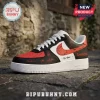 Evanescence World Tour Crack Pattern Air Force 1 Sneakers in black, white, and red with custom signature detailing.