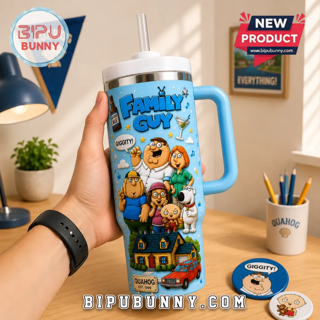 Family Guy Characters 40oz Stanley Tumbler Family Guy Characters 40oz Stanley Tumbler
