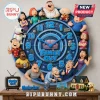 Family Guy Characters Blue Wall Clock featuring Peter, Stewie, Brian, and others positioned around a circular dial.