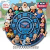 Family Guy Characters Blue Wall Clock featuring Peter, Stewie, Brian, and others arranged around a circular dial.
