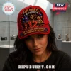 Five Nights at Freddys 12th Anniversary Baseball Cap in red featuring printed animatronic characters and marquee number 12.