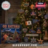 Florida Gators 24-Day Ornament Christmas Advent Calendar display with team-themed decorations hung on a lit pine tree.