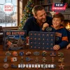 Florida Gators 24-Day Ornament Christmas Advent Calendar with blue box and numbered compartments on a wooden table.