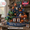 Florida Gators Resin Halloween Countdown Calendar featuring an alligator mascot, spooky castle, ghosts, and numbered blocks.