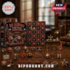Georgia Bulldogs 24-Day Christmas Ornament Advent Calendar featuring team-themed miniature decorations on a wooden table.