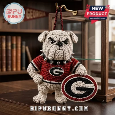 Georgia Bulldogs Crocheted Mascot Car Ornament