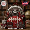 Georgia Bulldogs NFL Mascot Mini Backpack featuring Sanford Stadium graphics, red football textures, and a mascot charm.