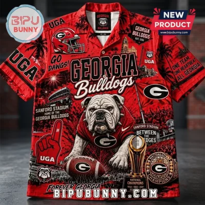 Georgia Bulldogs Sanford Stadium Hawaiian Shirt