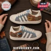Gilmore Girls Luke’s Diner Casual Sneakers featuring coffee mug graphics, floral patterns, and book stack illustrations.