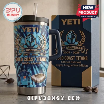Gold Coast Titans 19th Anniversary Tie-Dye Handle Tumbler