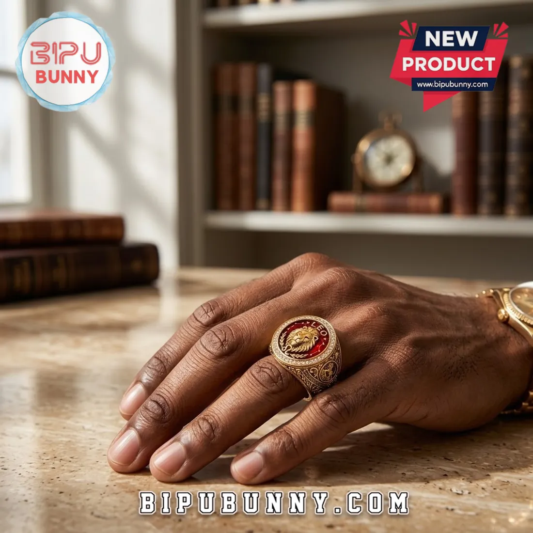 Gold Leo Zodiac Signet Ring Gold Leo Zodiac Signet Ring