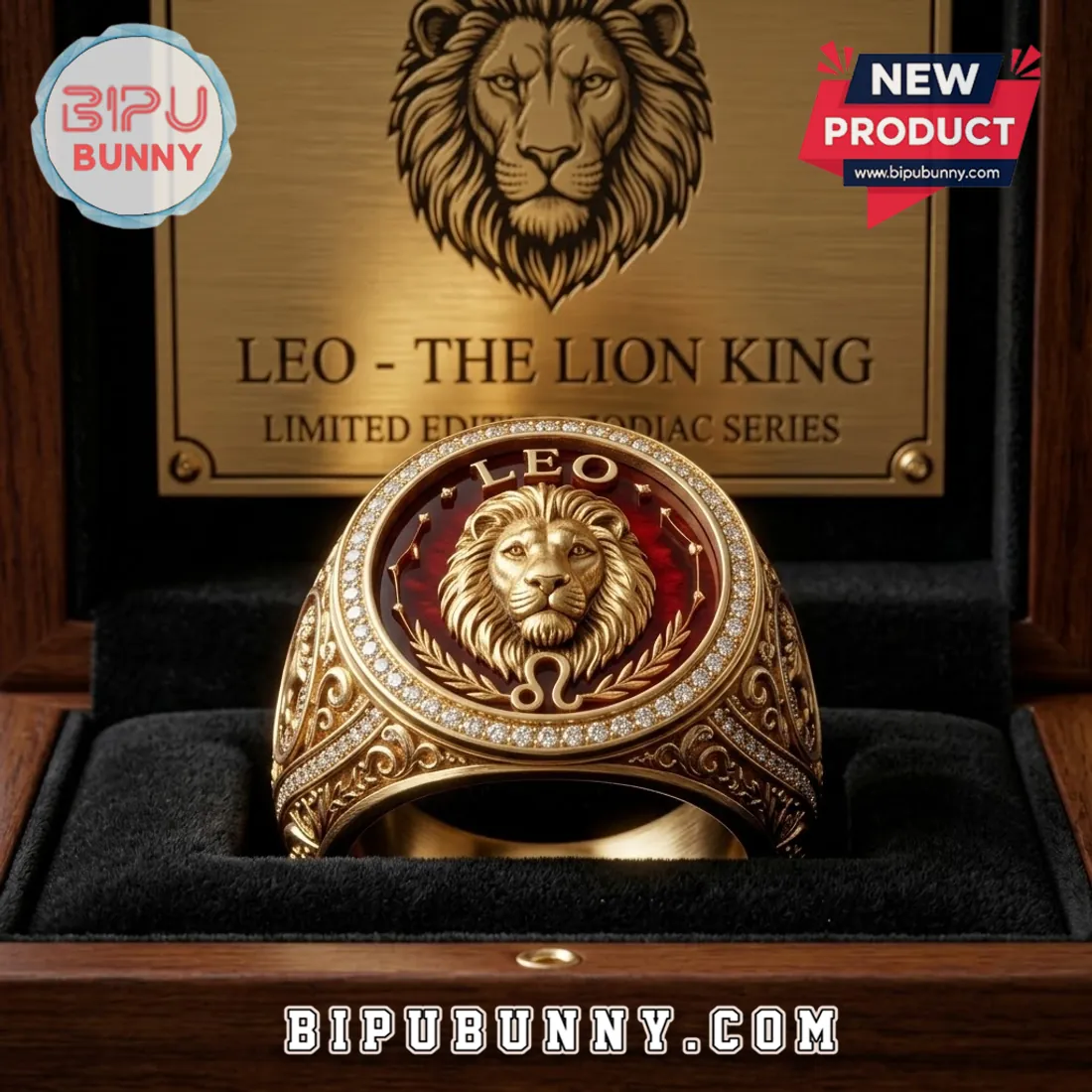 Gold Leo Zodiac Signet Ring Gold Leo Zodiac Signet Ring