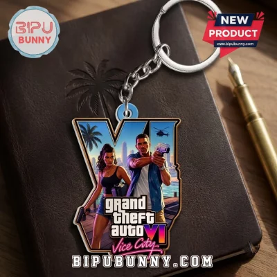 Grand Theft Auto VI Vice City Custom Shape Keychain