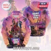 Grand Theft Auto VI Vice City Sunset shirt features characters and tropical skyline graphics in purple and orange tones.